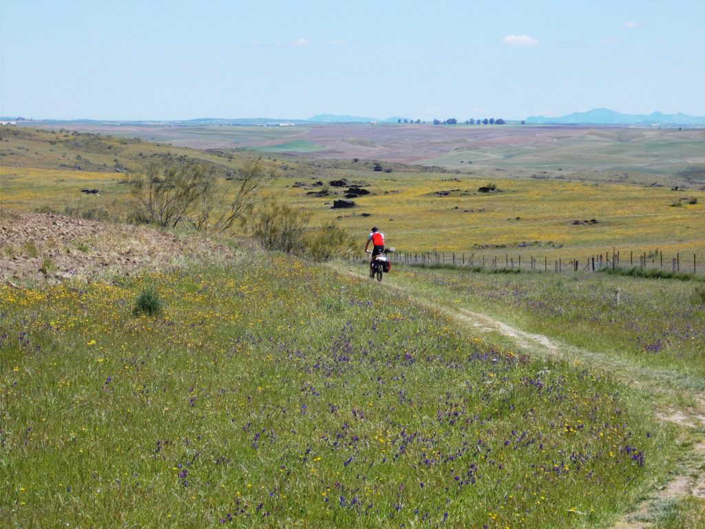 Cycling across Spain Via de la Plata and Camino de Santiago